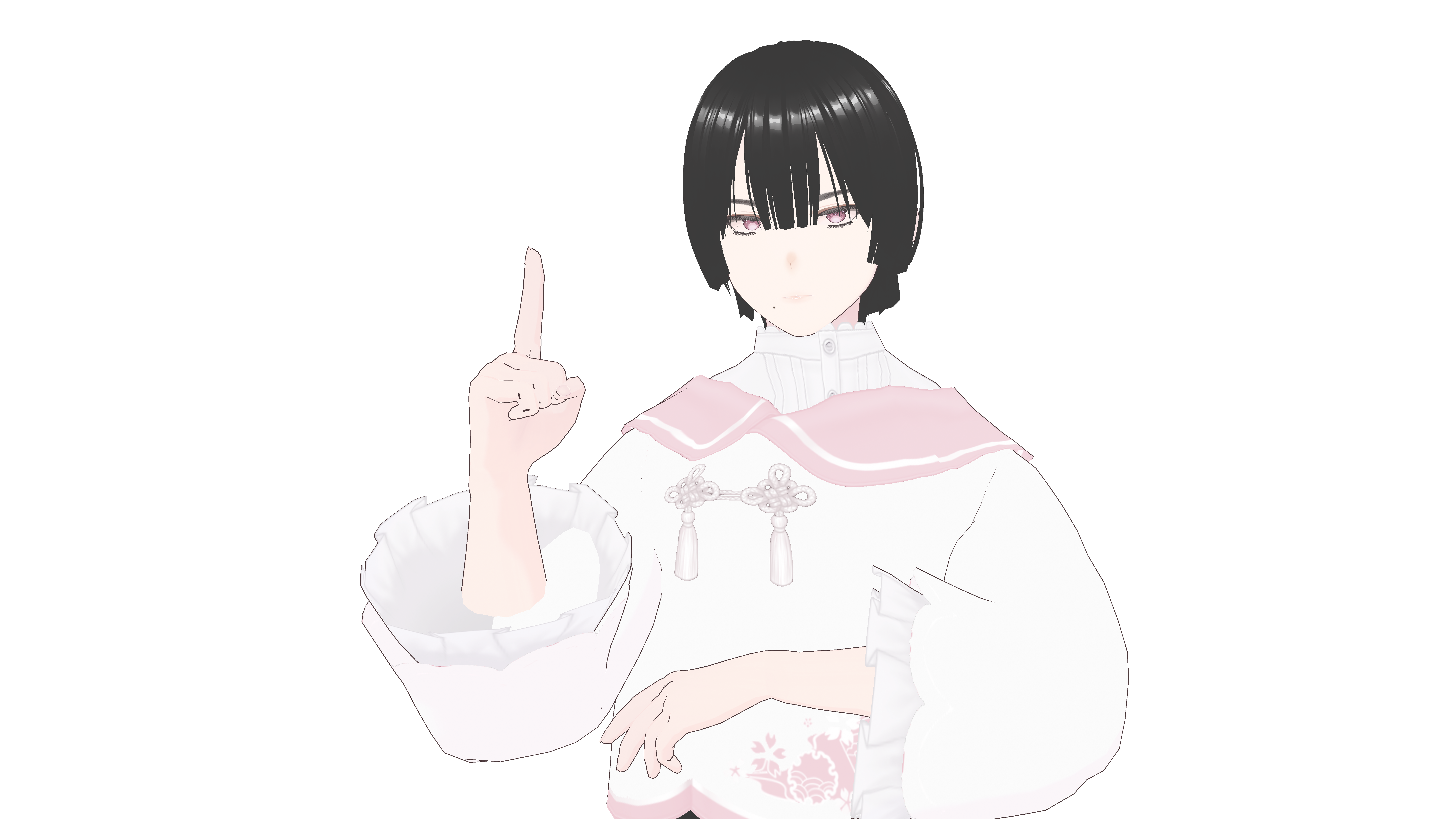 Sei, the curator, sitting thoughtfully.