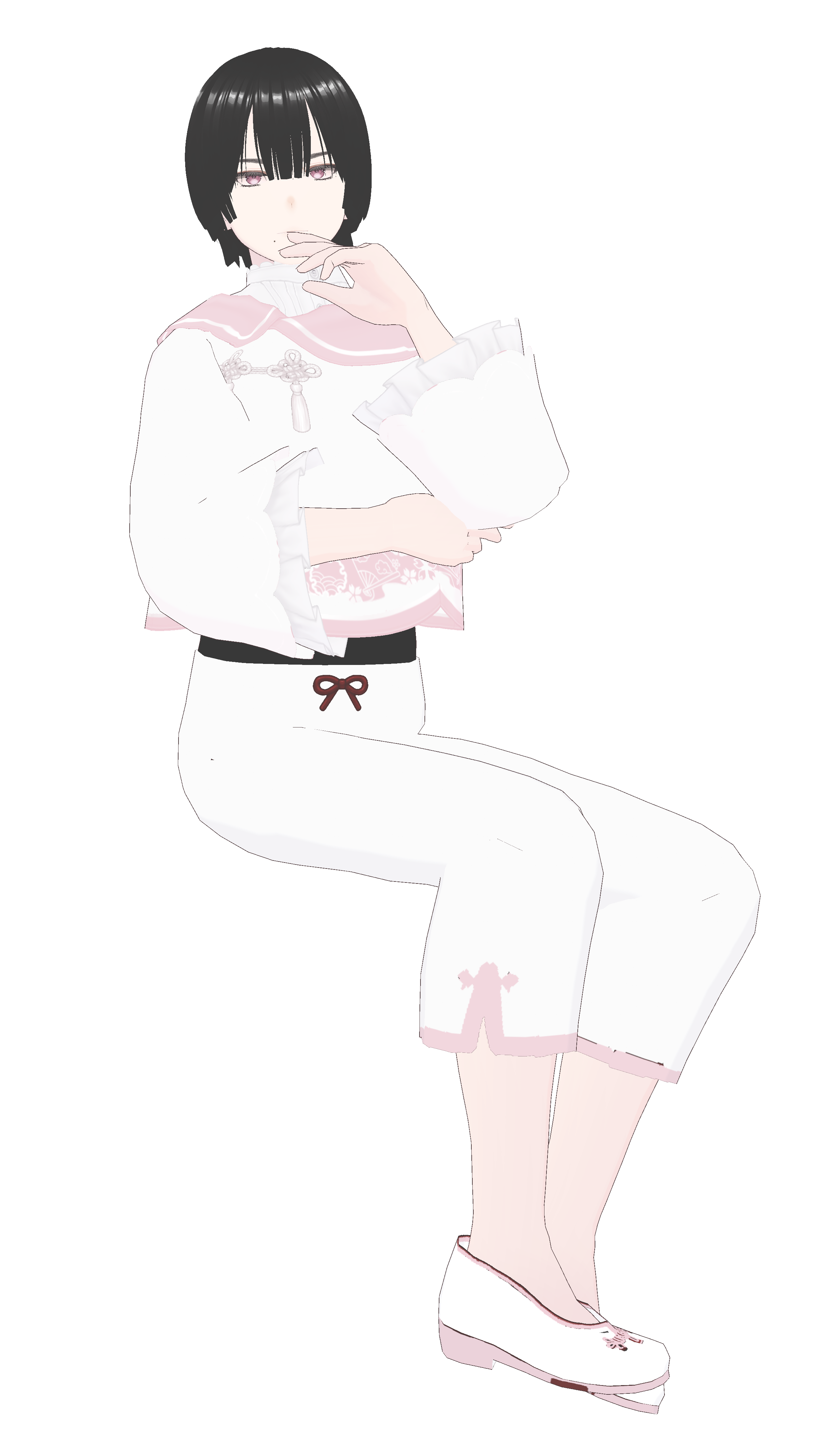 Sei sitting thoughtfully